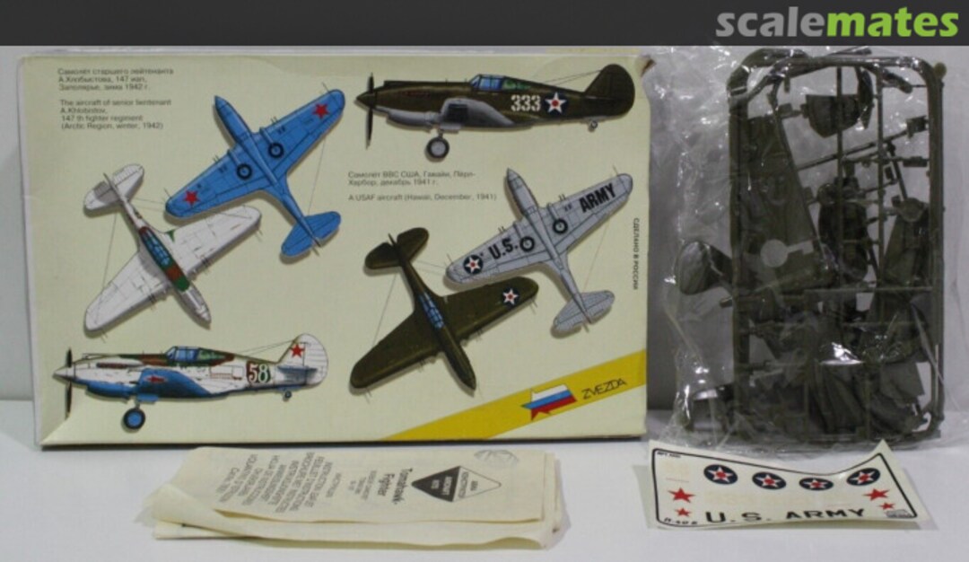Contents Fighter P-40B Tomahawk 7201 Zvezda Contents Fighter P-40B Tomahawk 7201 Zvezda
