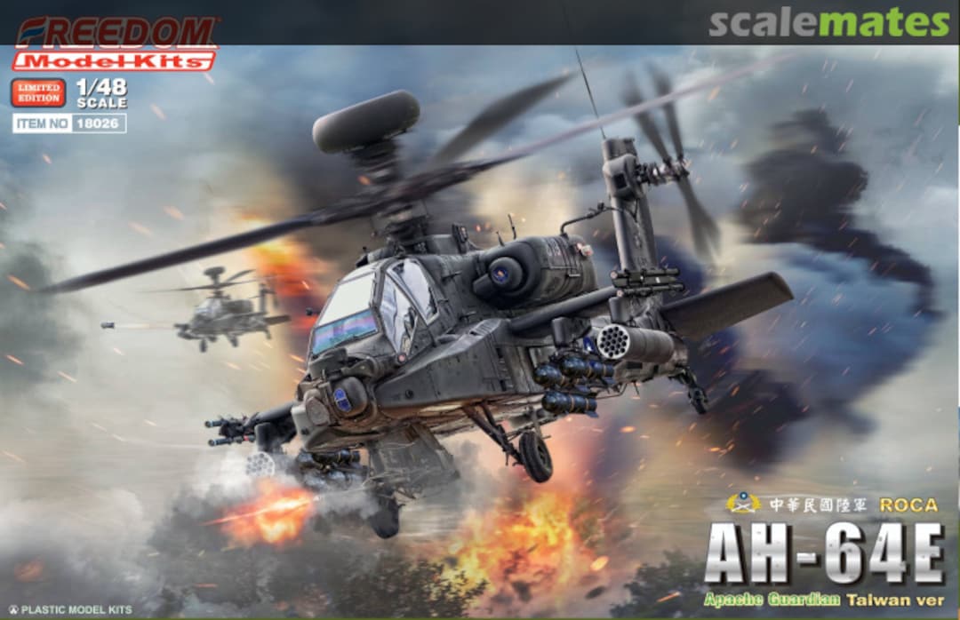 Boxart AH-64E Apache Guardian Attack Helicopter 18026 Freedom Model Kits