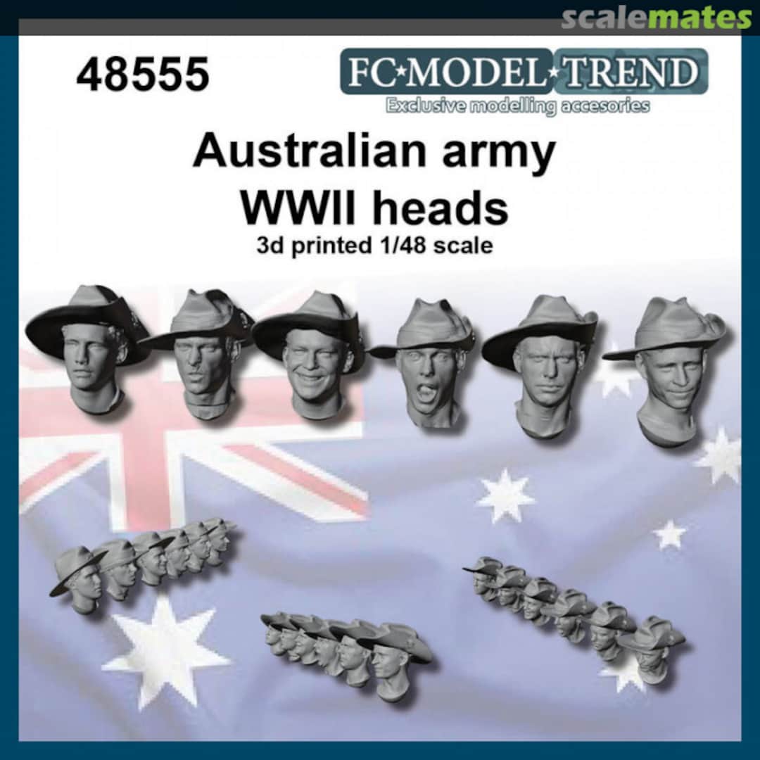 Boxart Australian Army WWII Heads 48555 FC Model Trend Boxart Australian Army WWII Heads 48555 FC Model Trend