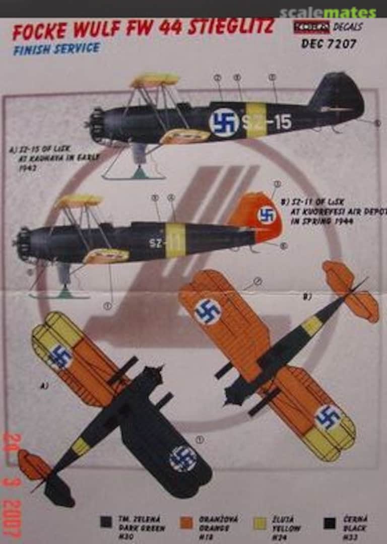 Boxart Focke Wulf Fw 44 Stieglitz DEC7207 Kora Models Boxart Focke Wulf Fw 44 Stieglitz DEC7207 Kora Models