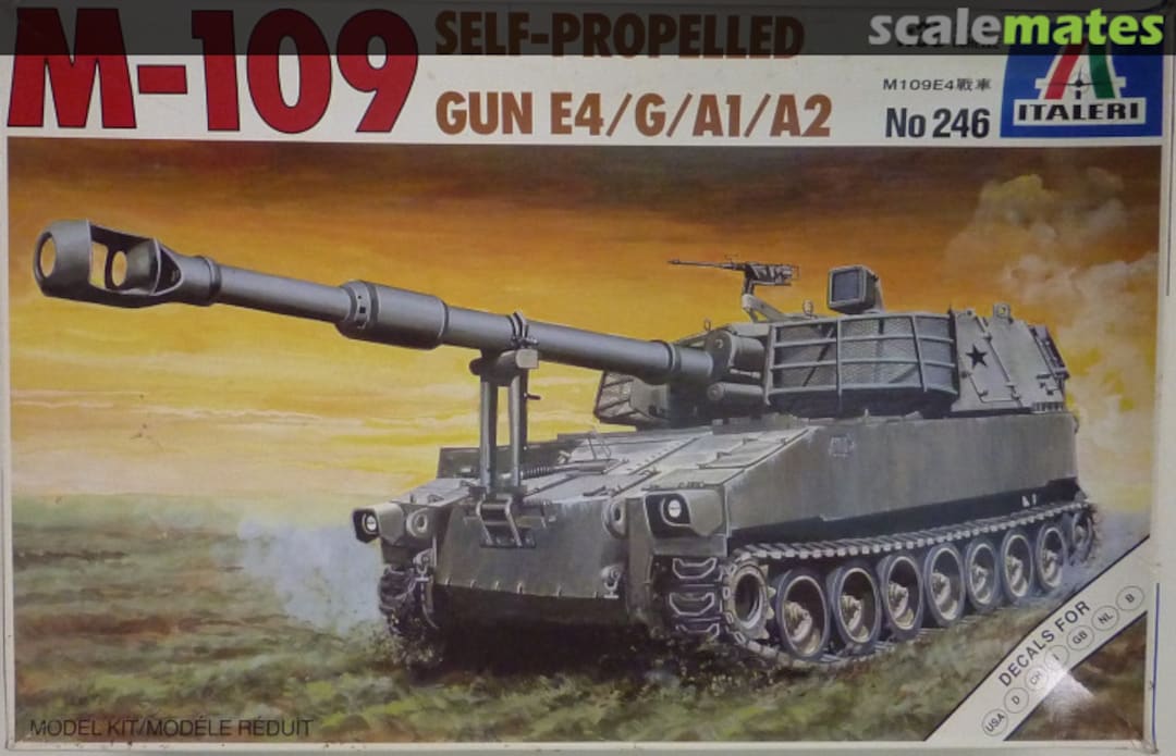 Boxart M-109 Self-Propelled Gun E4/G/A1/A2 246 Italeri Boxart M-109 Self-Propelled Gun E4/G/A1/A2 246 Italeri