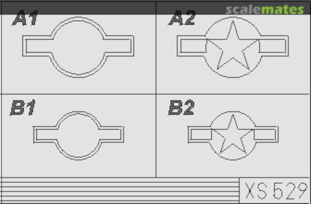 Boxart F4U Corsair National Insignia + Red Outline XS529 Eduard Boxart F4U Corsair National Insignia + Red Outline XS529 Eduard