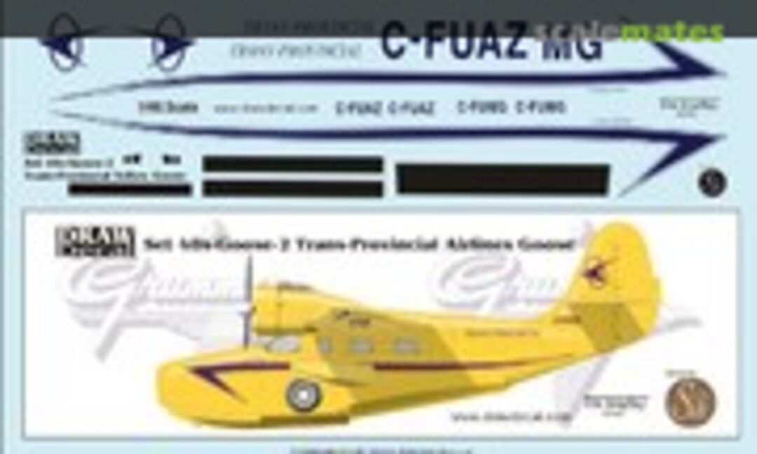 1:48 Trans-Provincial Grumman Goose (Draw Decal 48-Goose-2) 48-Goose-2