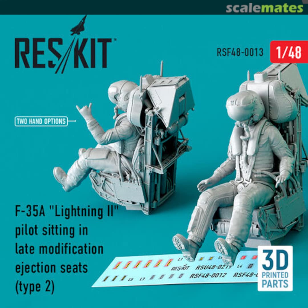Boxart F-35A Lightning II pilot RSF48-0013 ResKit Boxart F-35A Lightning II pilot RSF48-0013 ResKit