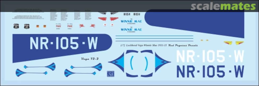 Boxart Lockheed Vega - Wiley Post's "Winnie Mae" 72-RPD-VEGA-02 Draw Decal