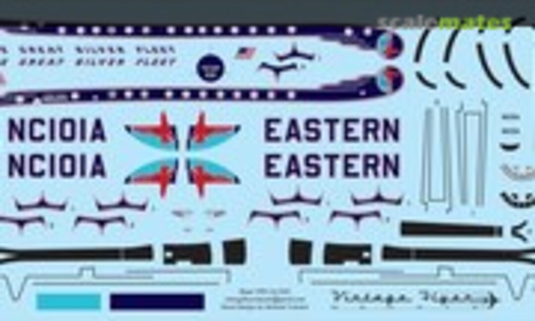 1:140 L-649 Eastern Grt Slvr Flt (Vintage Flyer Decals VFD140-035) VFD140-035