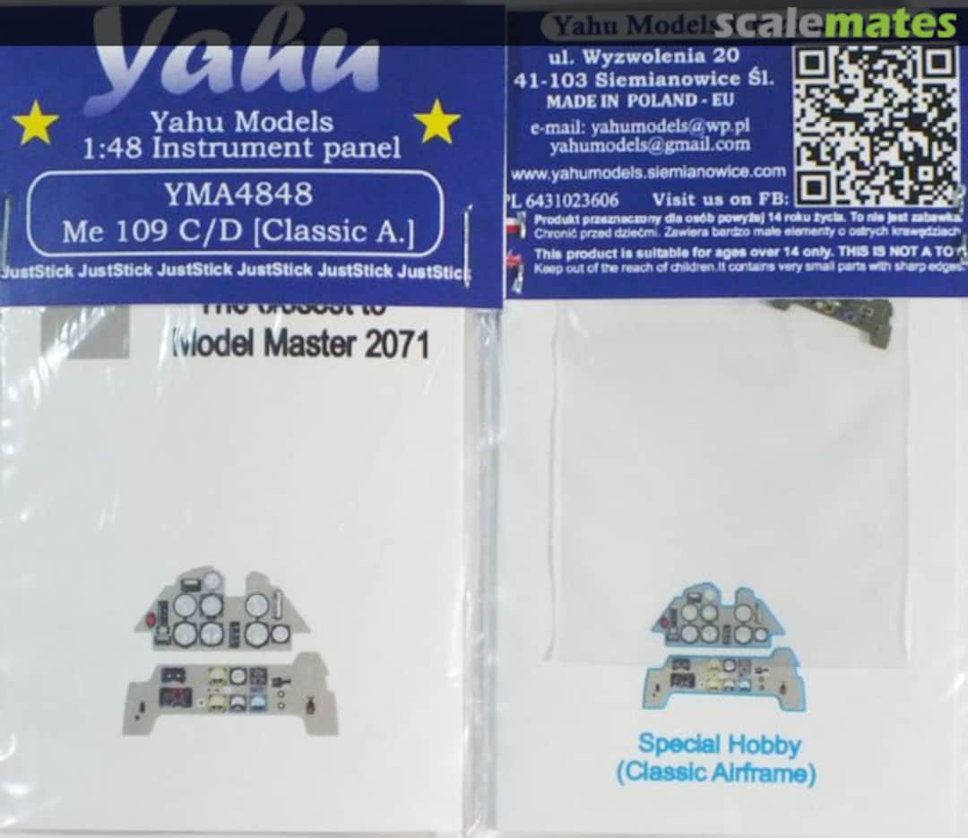 Boxart Me 109 C/D (Classic Airframes) YMA4848 Yahu Models