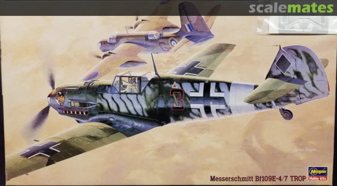 Boxart Messerschmitt Bf109E-4/7 TROP 09110 Hasegawa Boxart Messerschmitt Bf109E-4/7 TROP 09110 Hasegawa