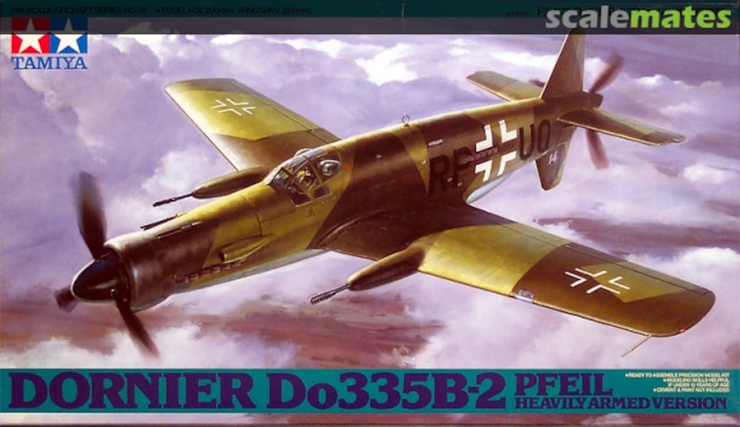 Boxart Dornier Do335B-2 Pfeil Heavily Armed Version 61088 Tamiya Boxart Dornier Do335B-2 Pfeil Heavily Armed Version 61088 Tamiya