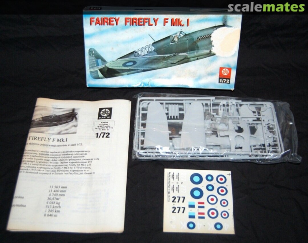 Contents Fairey Firefly F Mk. l S-116 ZTS Plastyk