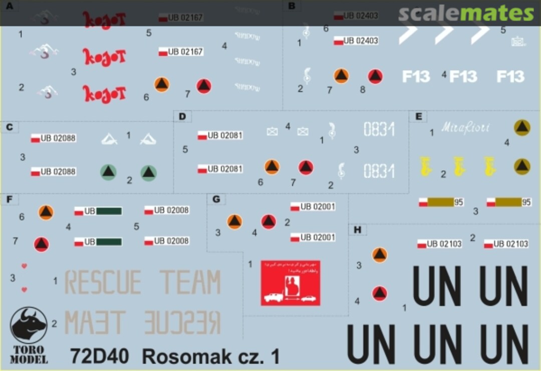 Boxart Polish Army Rosomak APC Decal Vol.1 72D40 ToRo Model Boxart Polish Army Rosomak APC Decal Vol.1 72D40 ToRo Model