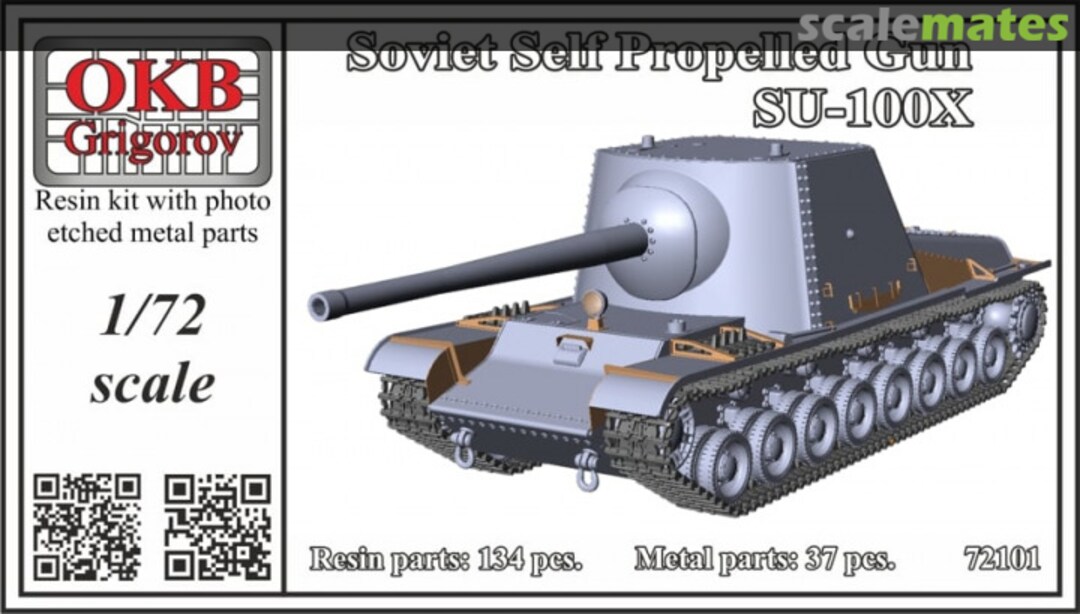 Boxart Soviet Self-propelled Gun SU-100X 72101 OKB Grigorov Boxart Soviet Self-propelled Gun SU-100X 72101 OKB Grigorov