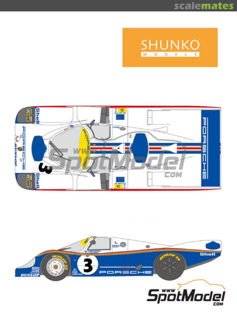 Boxart Porsche 956 Works Team sponsored by Rothmans #1, 2, 3 SHK-D200SE Shunko Models Boxart Porsche 956 Works Team sponsored by Rothmans #1, 2, 3 SHK-D200SE Shunko Models