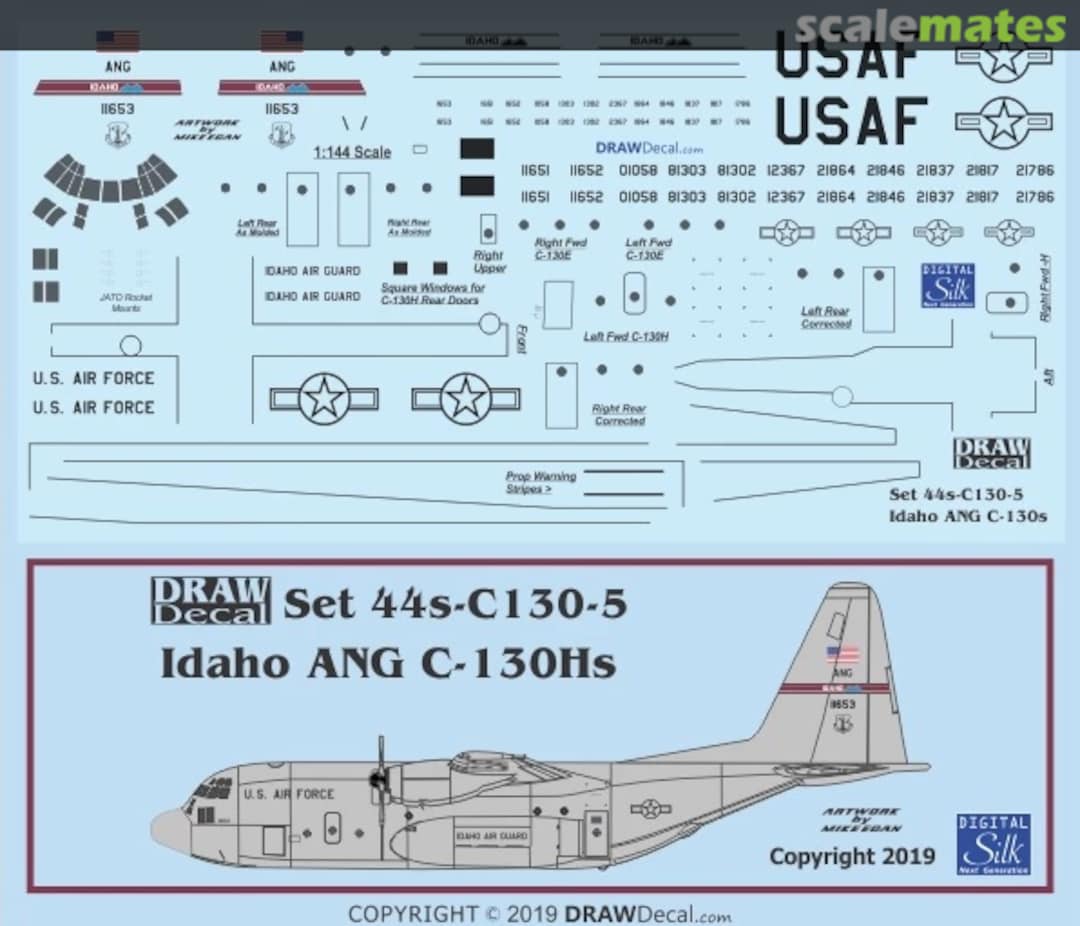 Boxart Idaho ANG C-130E / -Hs 44s-C130-5 Draw Decal Boxart Idaho ANG C-130E / -Hs 44s-C130-5 Draw Decal