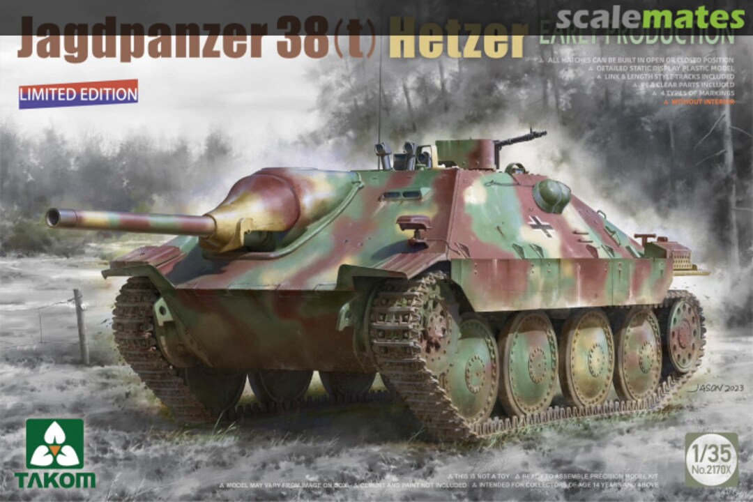 Boxart Jagdpanzer 38(t) Hetzer Early Production 2170X Takom Boxart Jagdpanzer 38(t) Hetzer Early Production 2170X Takom