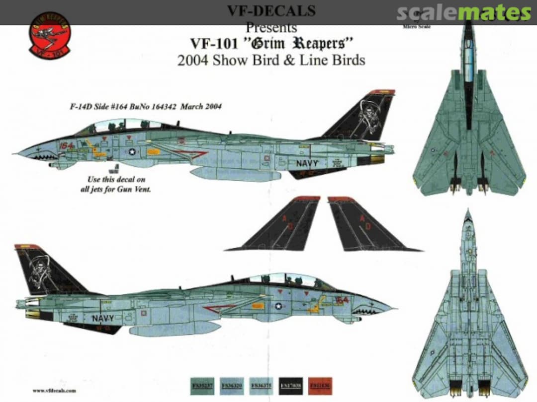 Boxart VF-101 "Grim Reapers" 2004 Show Bird & Line Bird 48-007 VF Decals Boxart VF-101 "Grim Reapers" 2004 Show Bird & Line Bird 48-007 VF Decals