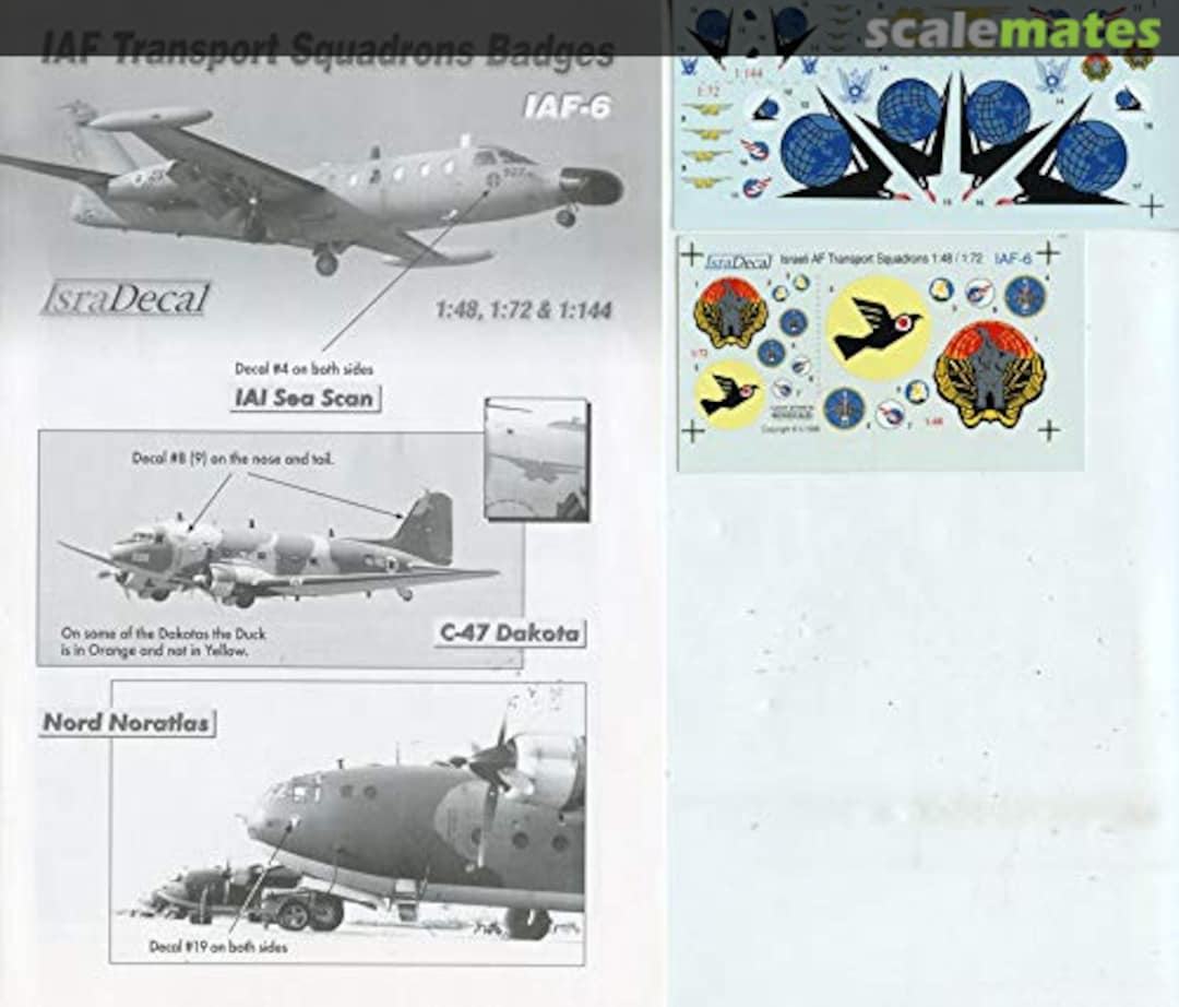 Boxart IAF Transport Squadrons Badges IAF-6 IsraDecal Studio Boxart IAF Transport Squadrons Badges IAF-6 IsraDecal Studio