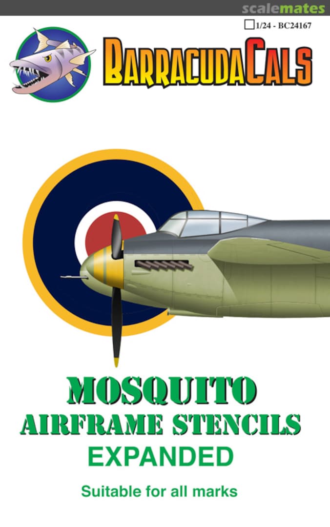 Boxart Mosquito Airframe Stencils BC24167 Barracuda Studios Boxart Mosquito Airframe Stencils BC24167 Barracuda Studios