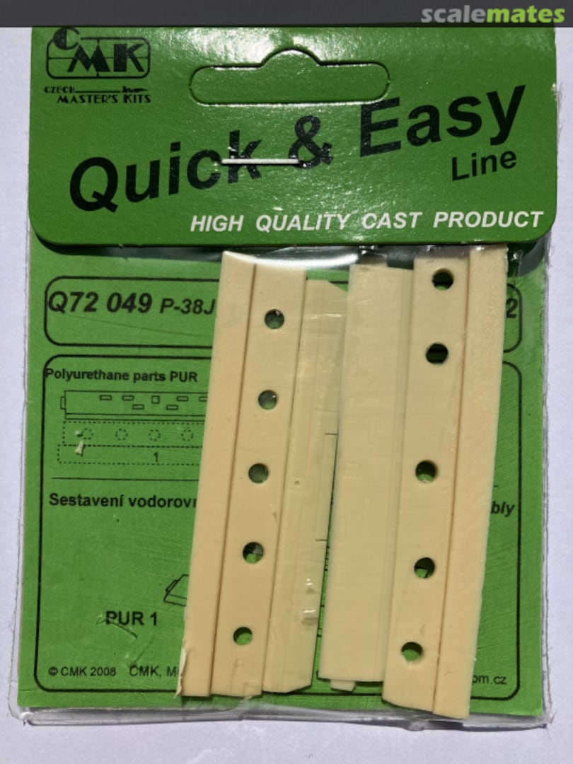 Boxart P-38J Lightning tail horizontal surfaces Q72049 CMK Boxart P-38J Lightning tail horizontal surfaces Q72049 CMK