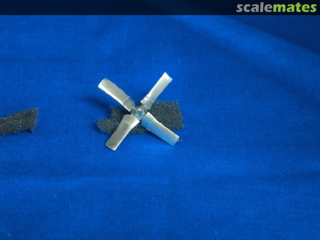 Boxart Aero Products four blade CV-580 / Electra prop (pewter) [set of 2] CM44-Aero-prop Contrails Models