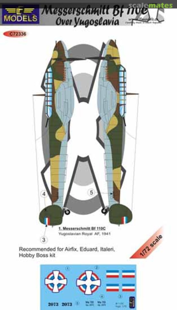 Boxart Messerschmitt Bf.110C over Yugoslavia C72236 LF Models Boxart Messerschmitt Bf.110C over Yugoslavia C72236 LF Models
