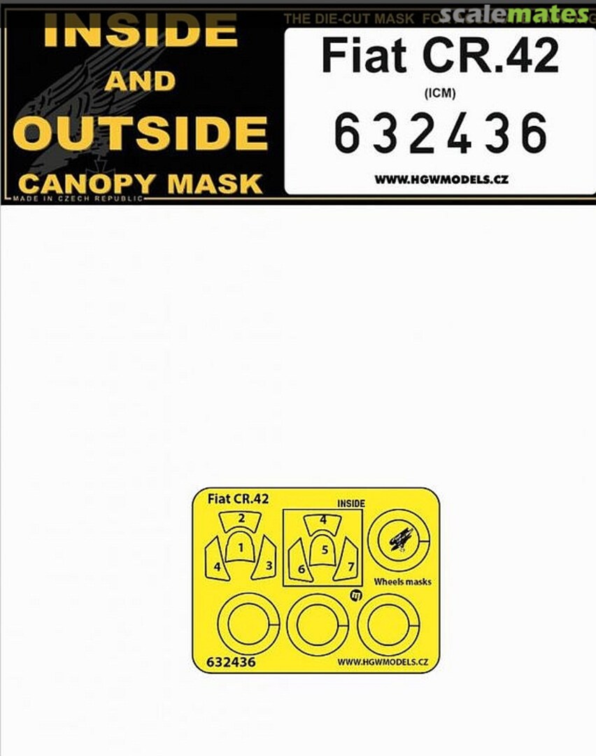 Boxart Fiat CR.42 - masks 632436 HGW Models Boxart Fiat CR.42 - masks 632436 HGW Models
