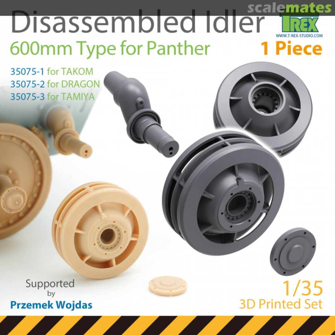 Boxart Disassembled Idler 600mm Type for Panther (1 Piece) TR35075-2 T-Rex Studio Boxart Disassembled Idler 600mm Type for Panther (1 Piece) TR35075-2 T-Rex Studio