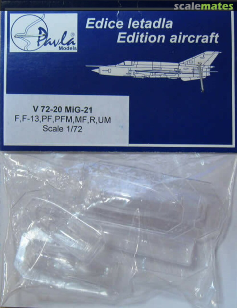 Boxart MiG-21 canopy set V 72-20 Pavla Models Boxart MiG-21 canopy set V 72-20 Pavla Models