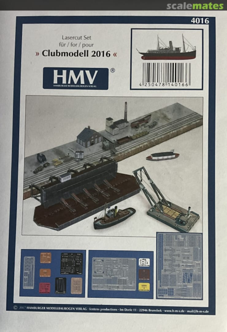 Boxart Clubmodell 2016 4016 HMV Hamburger Modellbaubogen Verlag