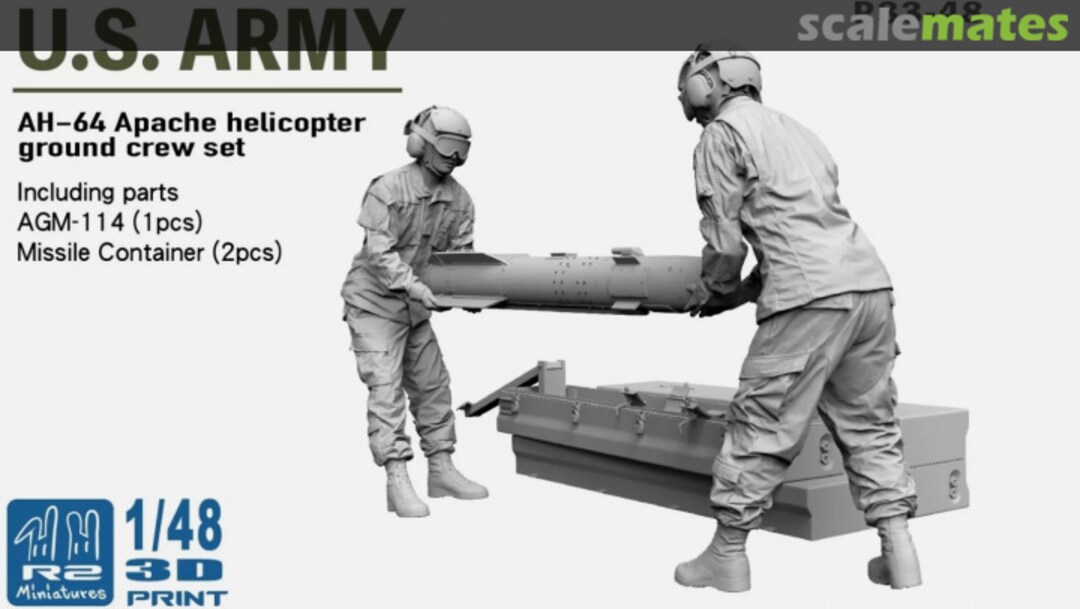 Boxart AH-64 Apache helicopter ground crew set R33-48 R2 Miniatures Boxart AH-64 Apache helicopter ground crew set R33-48 R2 Miniatures