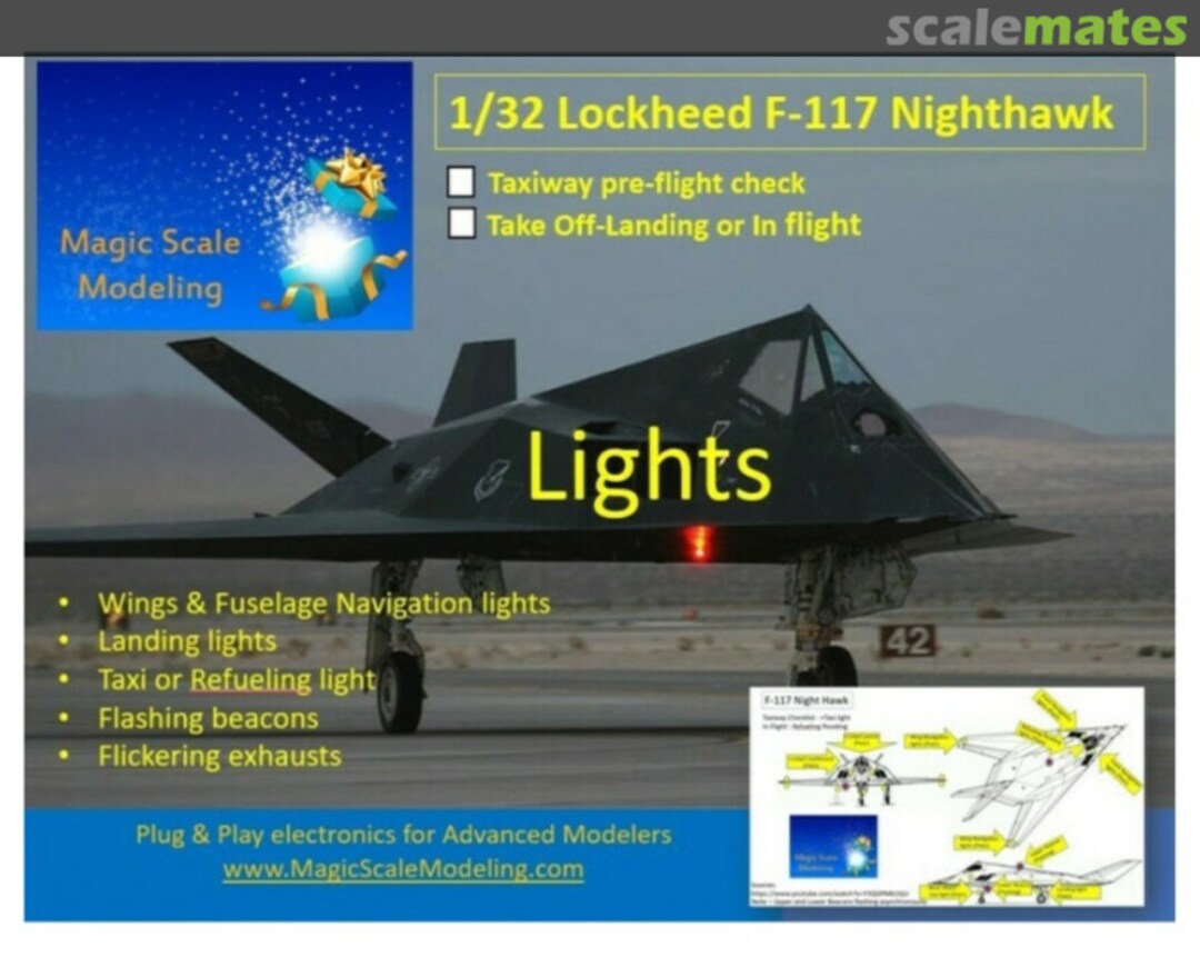 Boxart Lockheed F-117 Nighthawk - Lighting Kit MSM-064 Magic Scale Modeling