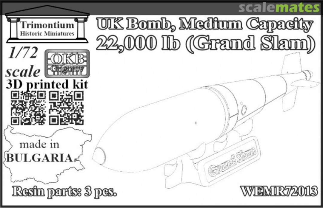 Boxart UK Bomb, Medium Capacity, 22,000 lb (Grand Slam) WEMR72013 OKB Grigorov Boxart UK Bomb, Medium Capacity, 22,000 lb (Grand Slam) WEMR72013 OKB Grigorov