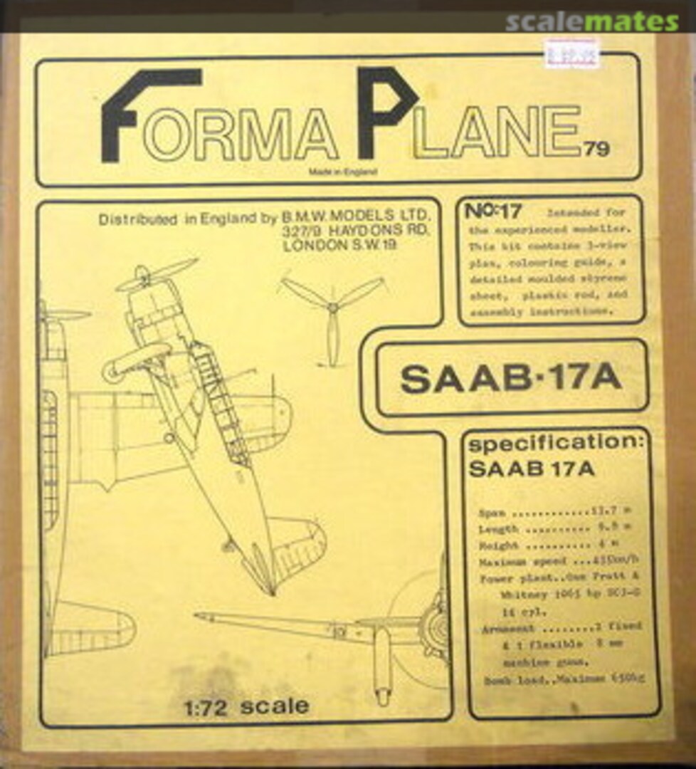 Boxart Saab-17A 17 Formaplane Boxart Saab-17A 17 Formaplane