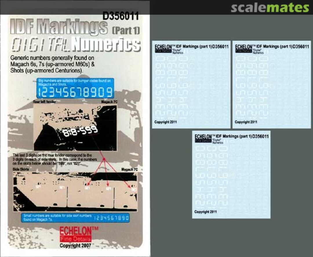 Boxart IDF Markings (Part 1) Digital Numerics D356011 Echelon Fine Details Boxart IDF Markings (Part 1) Digital Numerics D356011 Echelon Fine Details