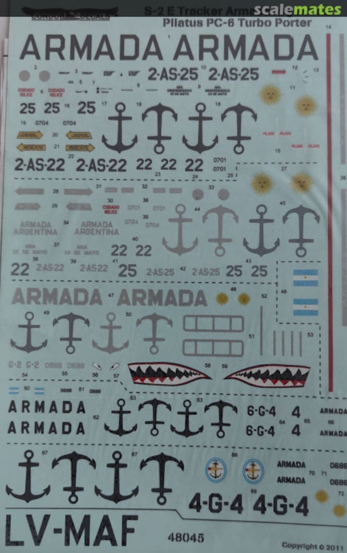 Boxart S-2E Tracker Pilatus / PC-6 Turbo Porter 48045 Condor Decals Boxart S-2E Tracker Pilatus / PC-6 Turbo Porter 48045 Condor Decals