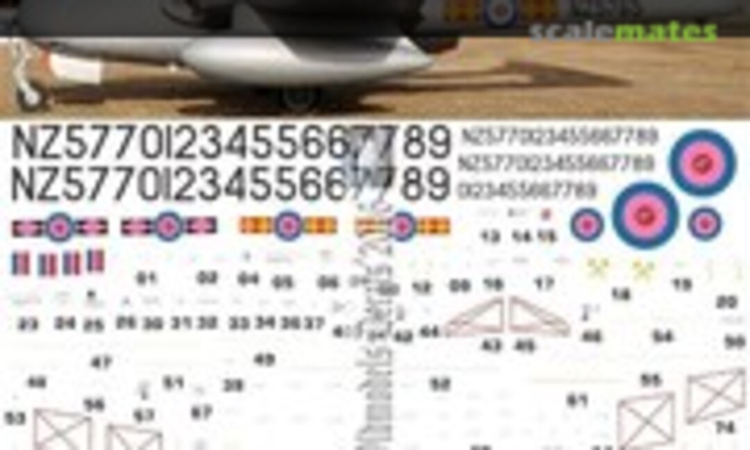 1:144 RNZAF Vampire FB5 1960s scheme (Oldmodels Decals OMD1184C) OMD1184C