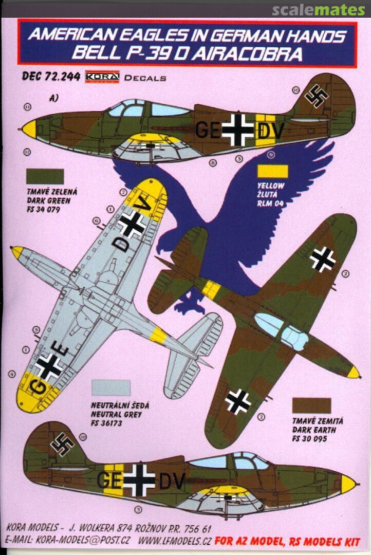 Boxart Bell P-39D Airacobra DEC72244 Kora Models Boxart Bell P-39D Airacobra DEC72244 Kora Models