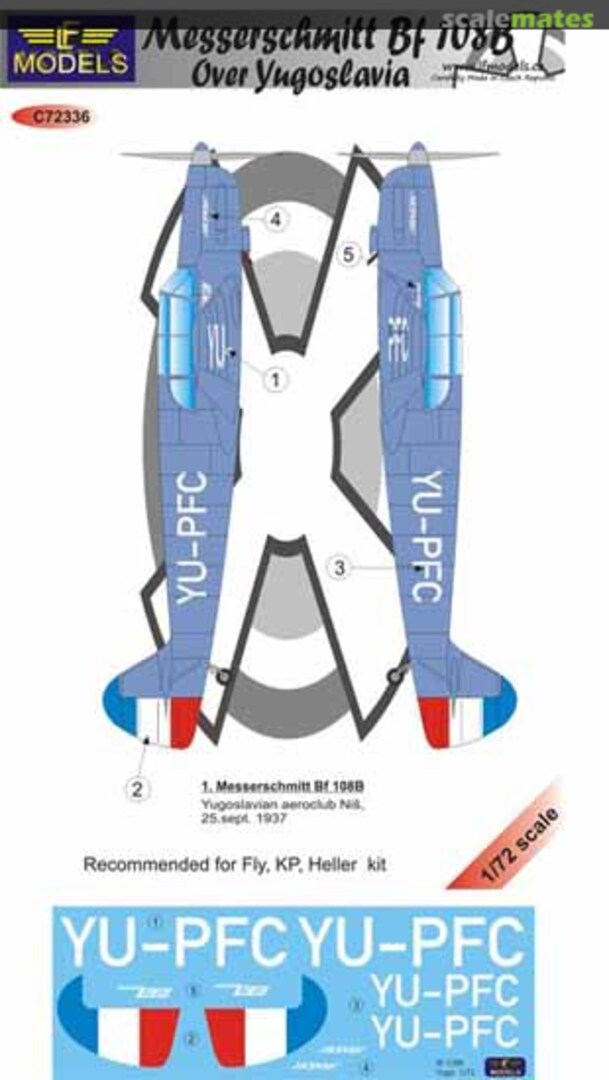 Boxart Messerschmitt Bf.108B over Yugoslavia C72237 LF Models Boxart Messerschmitt Bf.108B over Yugoslavia C72237 LF Models