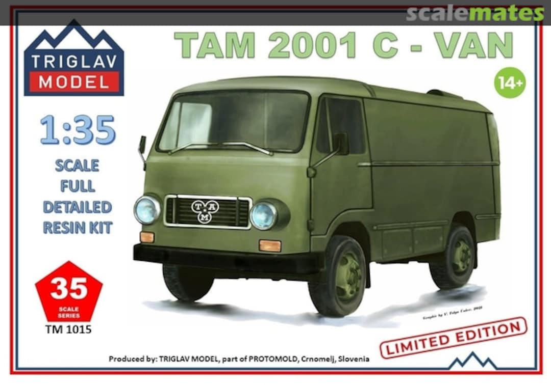 Boxart TAM 2001 C-Van TM1015 Triglav model Boxart TAM 2001 C-Van TM1015 Triglav model