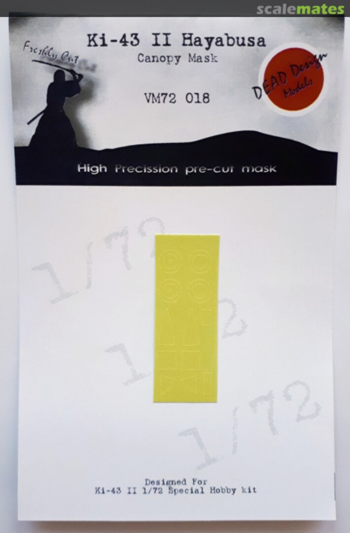 Boxart Ki-43 II Hayabusa Canopy Mask VM72018 DEAD Design Models Boxart Ki-43 II Hayabusa Canopy Mask VM72018 DEAD Design Models