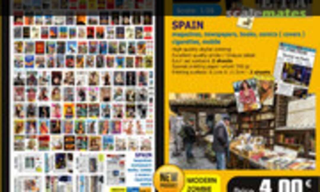 1:35 Spain: Magazines, Newspapers, Books (ETA Diorama Accessories 254) 254