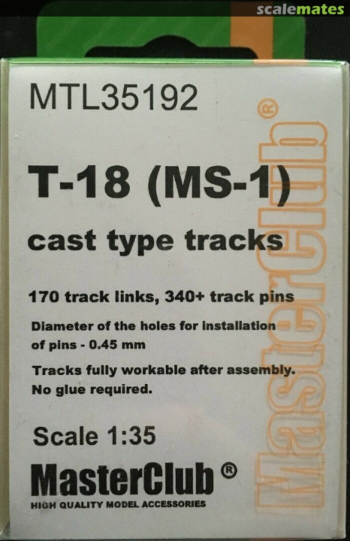 Boxart T-18 (MS-1) cast type tracks MTL35192 MasterClub