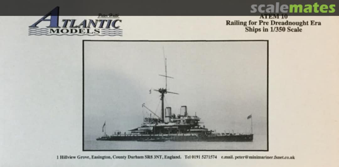 Boxart Railing for Pre Dreadnought Era ATEM 10 Atlantic Models