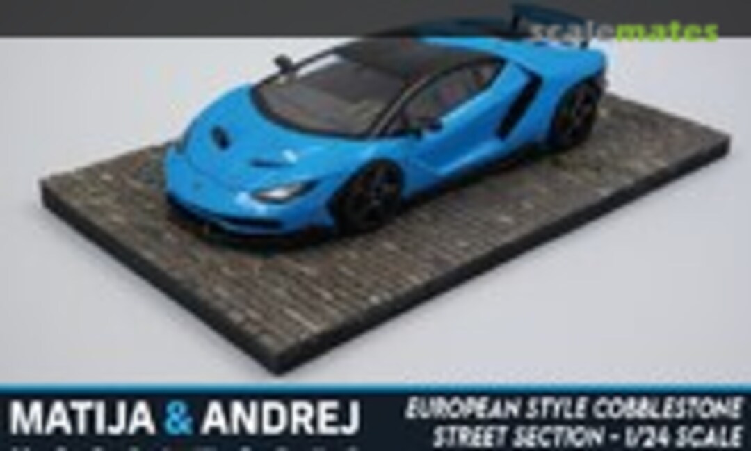 1:24 European Style Cobblestone Street Section (Matija And Andrej Modelworks MAT-00037) MAT-00037