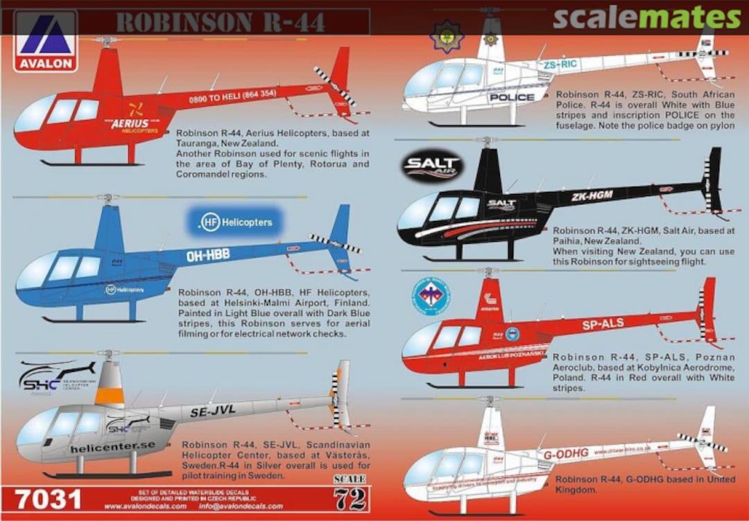 Boxart Robinson R-44 AVD7031 Avalon Decals Boxart Robinson R-44 AVD7031 Avalon Decals