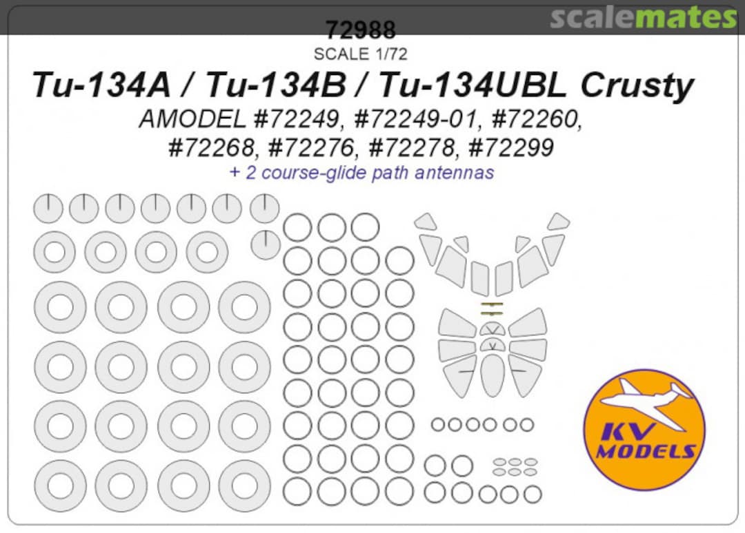 Boxart Tu-134A/B/UBL 72988 KV Models Boxart Tu-134A/B/UBL 72988 KV Models