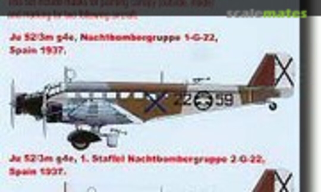 1:48 Junkers Ju 52/3mg4e Masks (Montex K48070) K48070