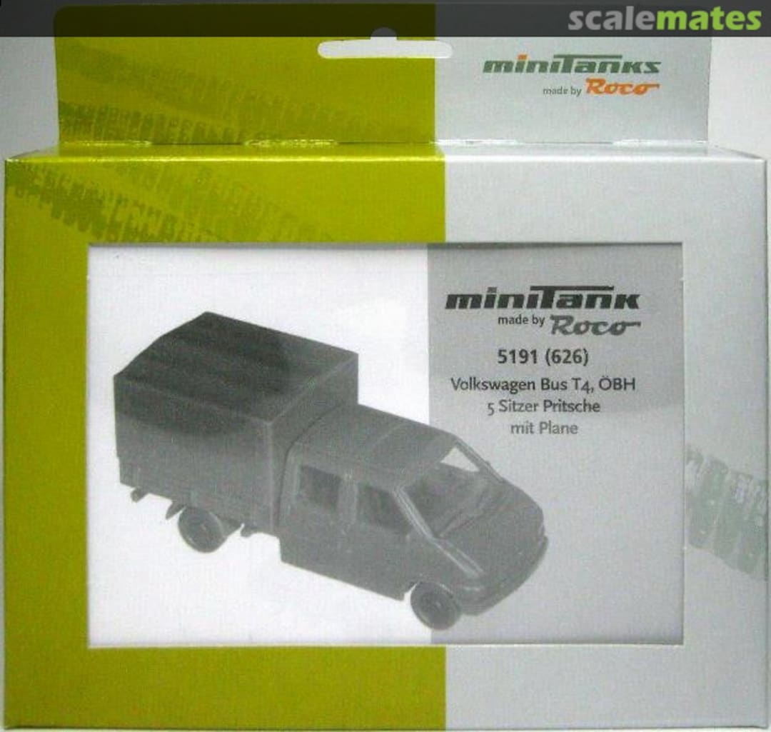Boxart Volkswagen T4 Bus Doka, ÖBH 5191 Roco Minitanks Boxart Volkswagen T4 Bus Doka, ÖBH 5191 Roco Minitanks