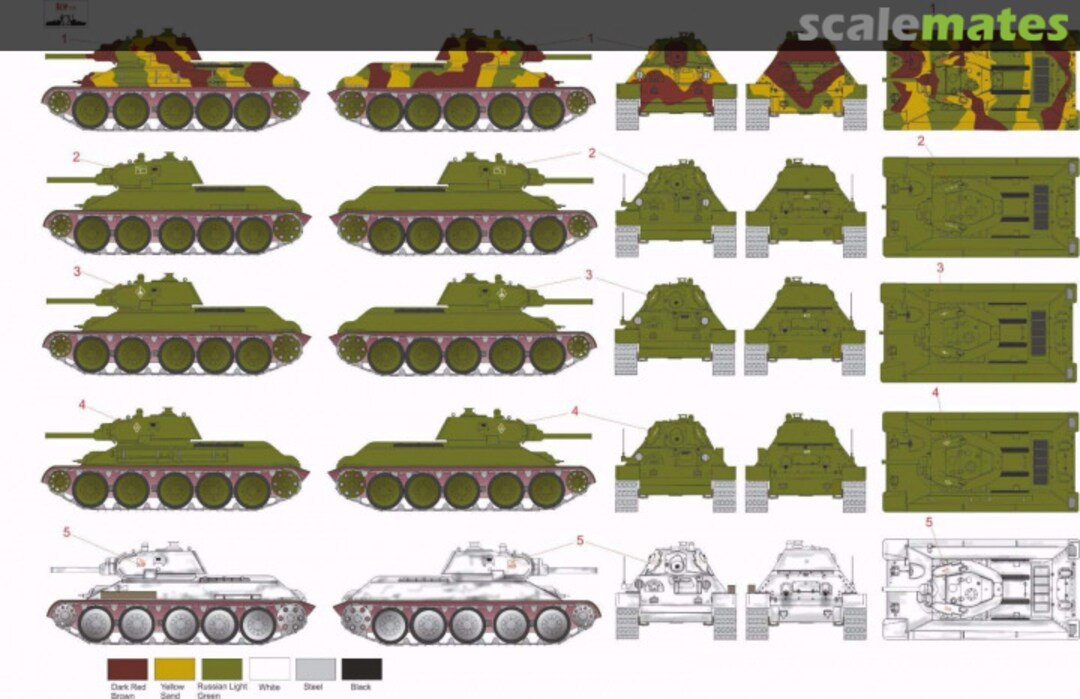 Contents T-34/76 MODEL 1940 - RUSSIAN CAVALRY T-34 MNFDT72017 ROP o.s.