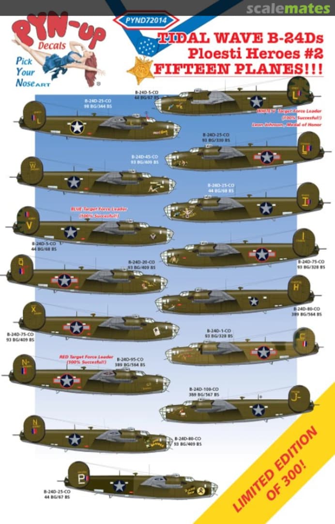 Boxart Tidal Wave B-24Ds PYND72014 Pyn-Up Decals Boxart Tidal Wave B-24Ds PYND72014 Pyn-Up Decals